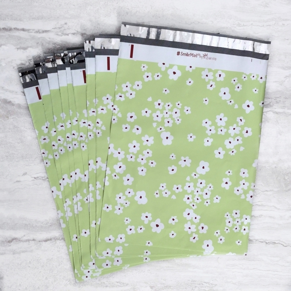 Floral Wildflower Poly Mailers 12x15 Pack of 10